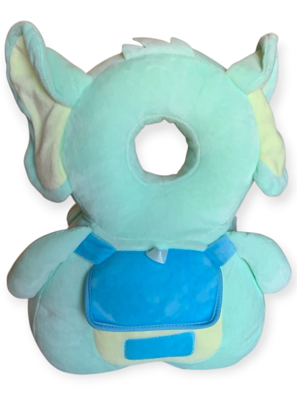 Mint Green Elephant Plush Head Protector for Kids